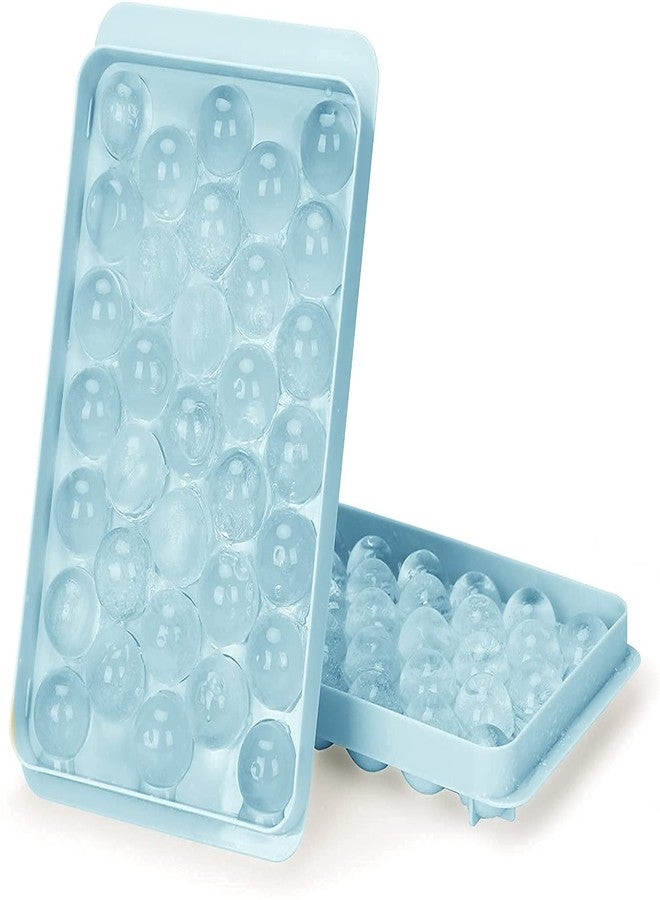KBS Plastic BPA Free Reusable Sphere Round ice Ball Cube Lollipop Candy Maker Trays 33 PCs Molds for Kitchen Refrigerator Freezer (Pack of 2) Multi Color, Standard - Image 1